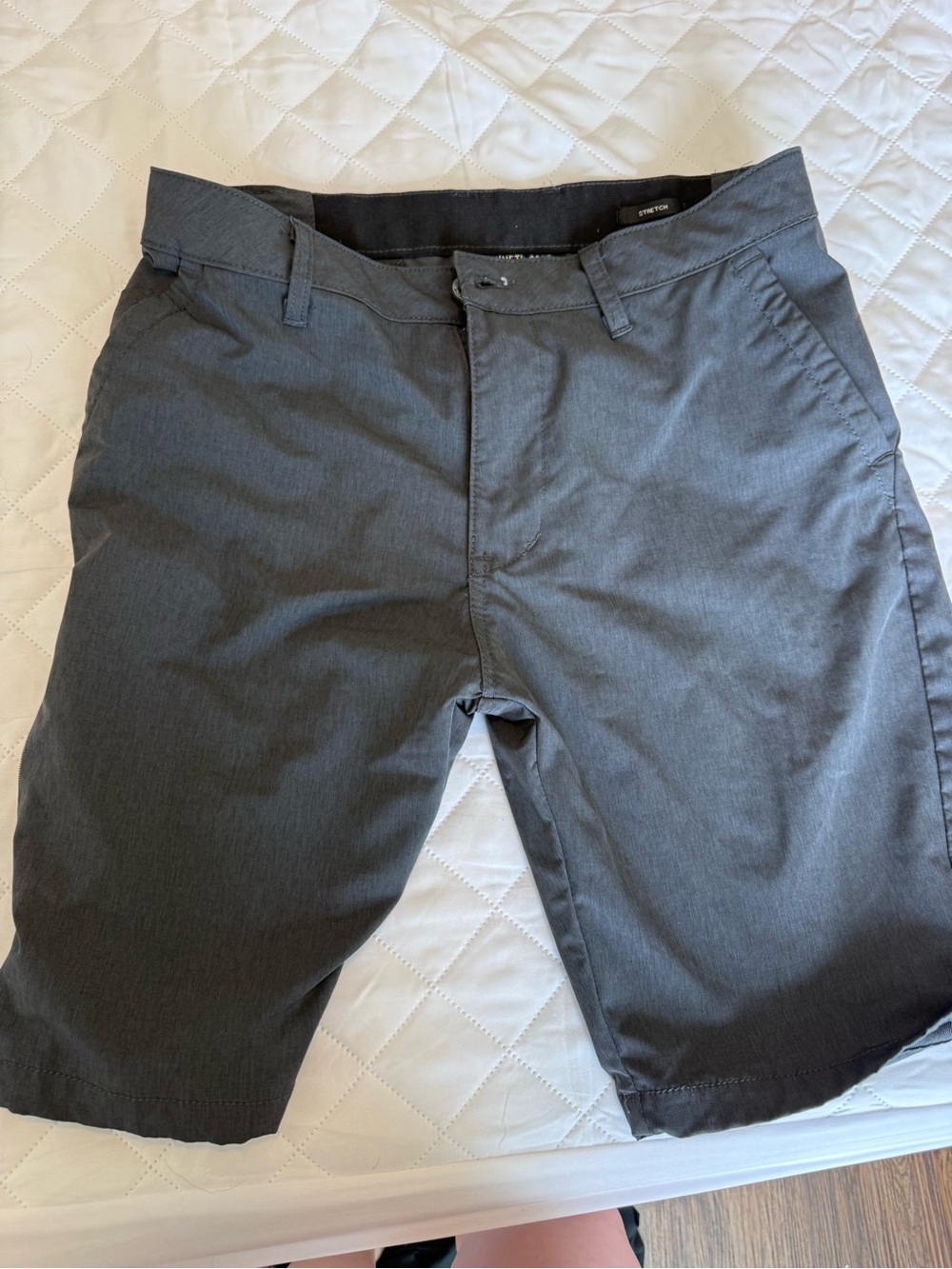 Kenneth Cole Charcoal Gray Flat Front Men's Shorts